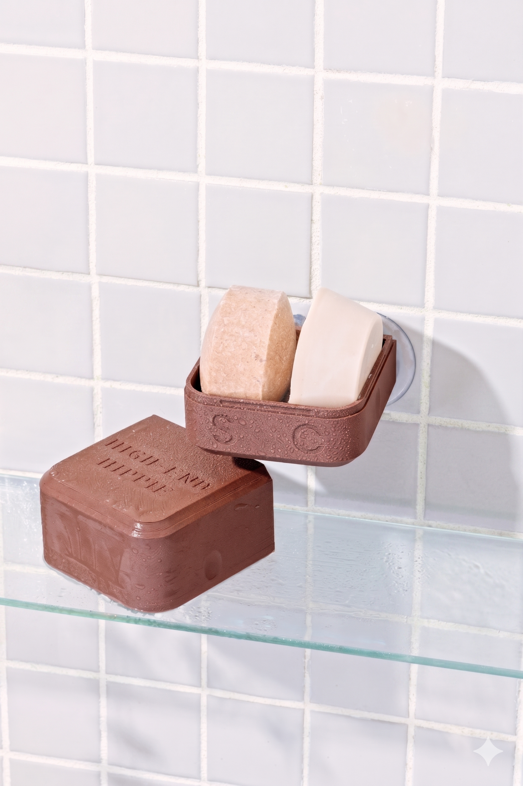 The High-End Hippie shampoo bar shower and travel case in PLA